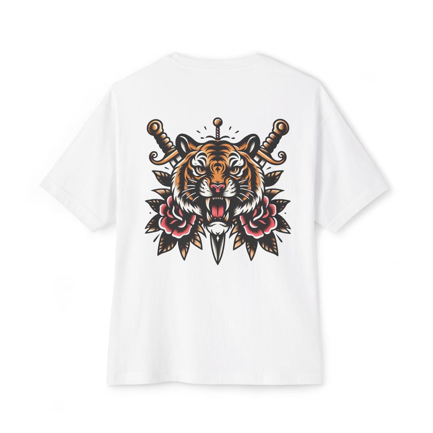 Thread and Thorn Tiger Graphic Tee, Unisex Oversized T-Shirt, Casual Streetwear, Summer Fashion, Gift for Animal Lovers, Festival Wear
