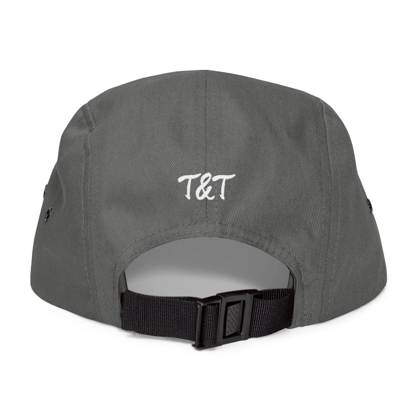 Thread and Thorn Skull Embroidered 5 Panel Cap - Floral Skull Design, Adjustable Hat, Streetwear Accessory, Unisex Headwear, Gift for Him/Her