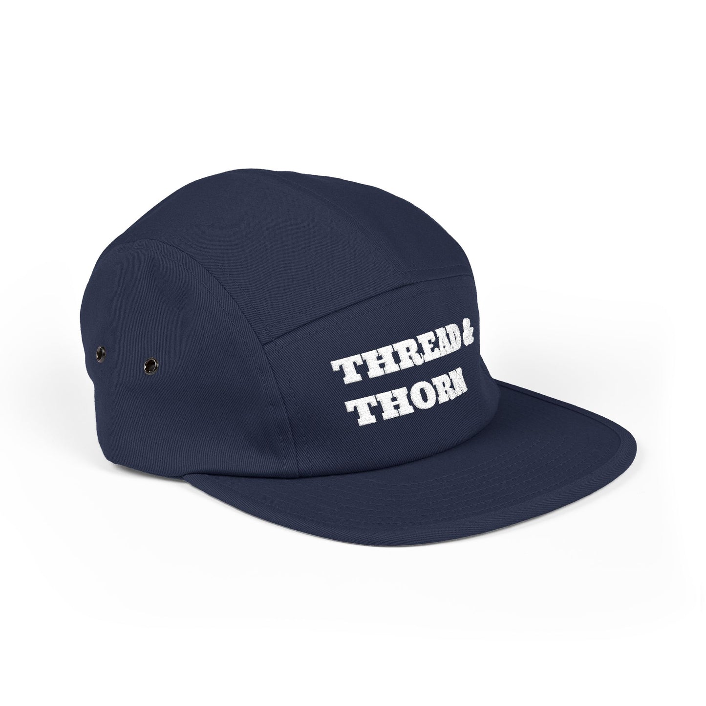 Thread & Thorn 5 Panel Cap - Trendy Casual Hat for Everyday Use, Adjustable Fit, Perfect for Outdoors, Festivals, and Gifts