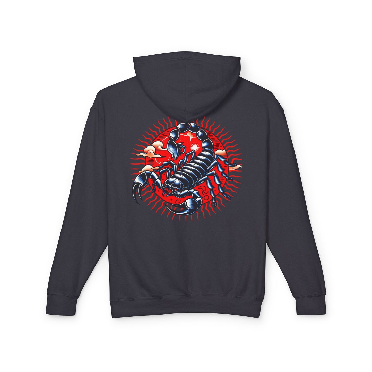 Thread and Thorn Scorpio Graphic Hoodie, Unisex Lightweight,  Stylish Pullover, Comfortable Layering, Trendy Sweatshirt