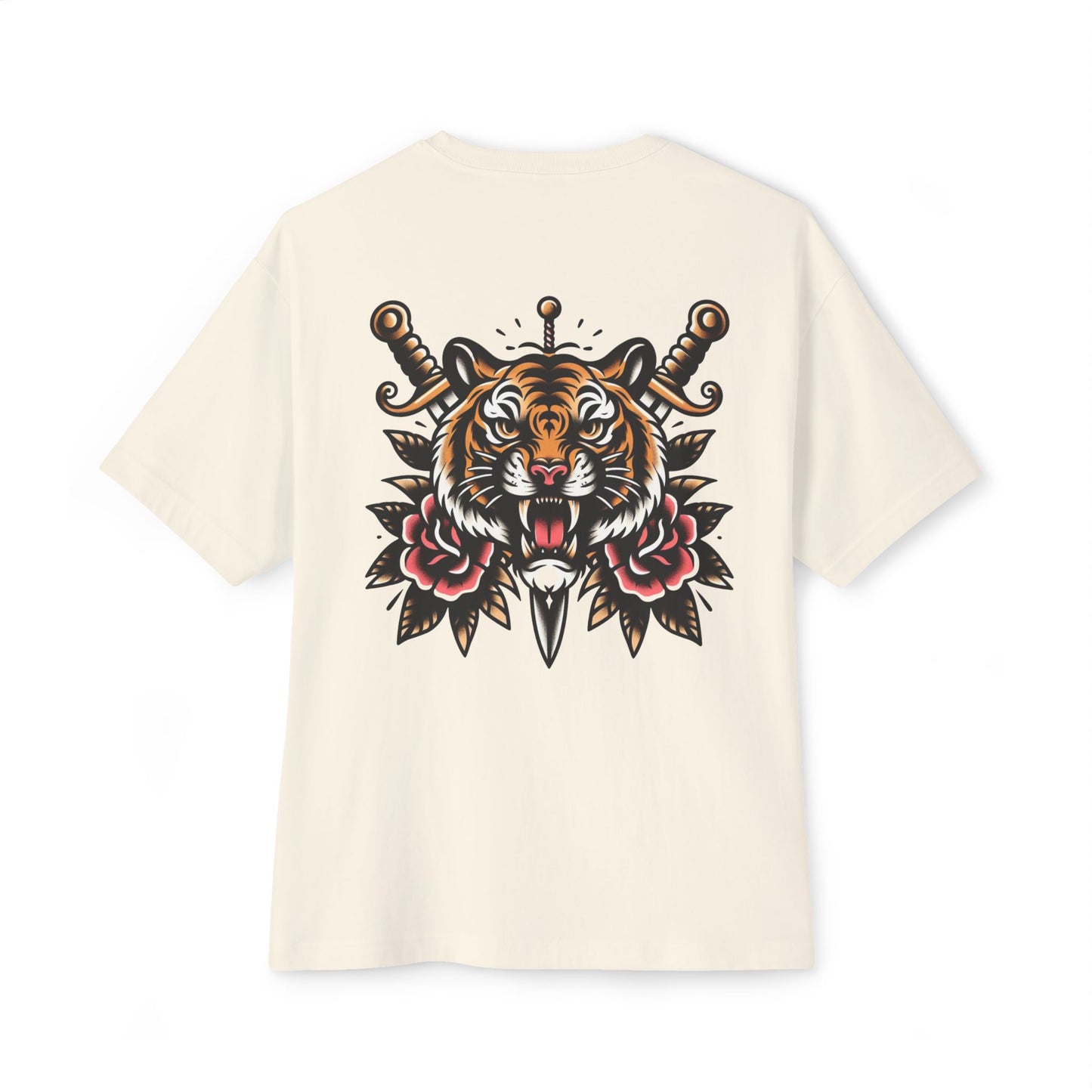 Thread and Thorn Tiger Graphic Tee, Unisex Oversized T-Shirt, Casual Streetwear, Summer Fashion, Gift for Animal Lovers, Festival Wear