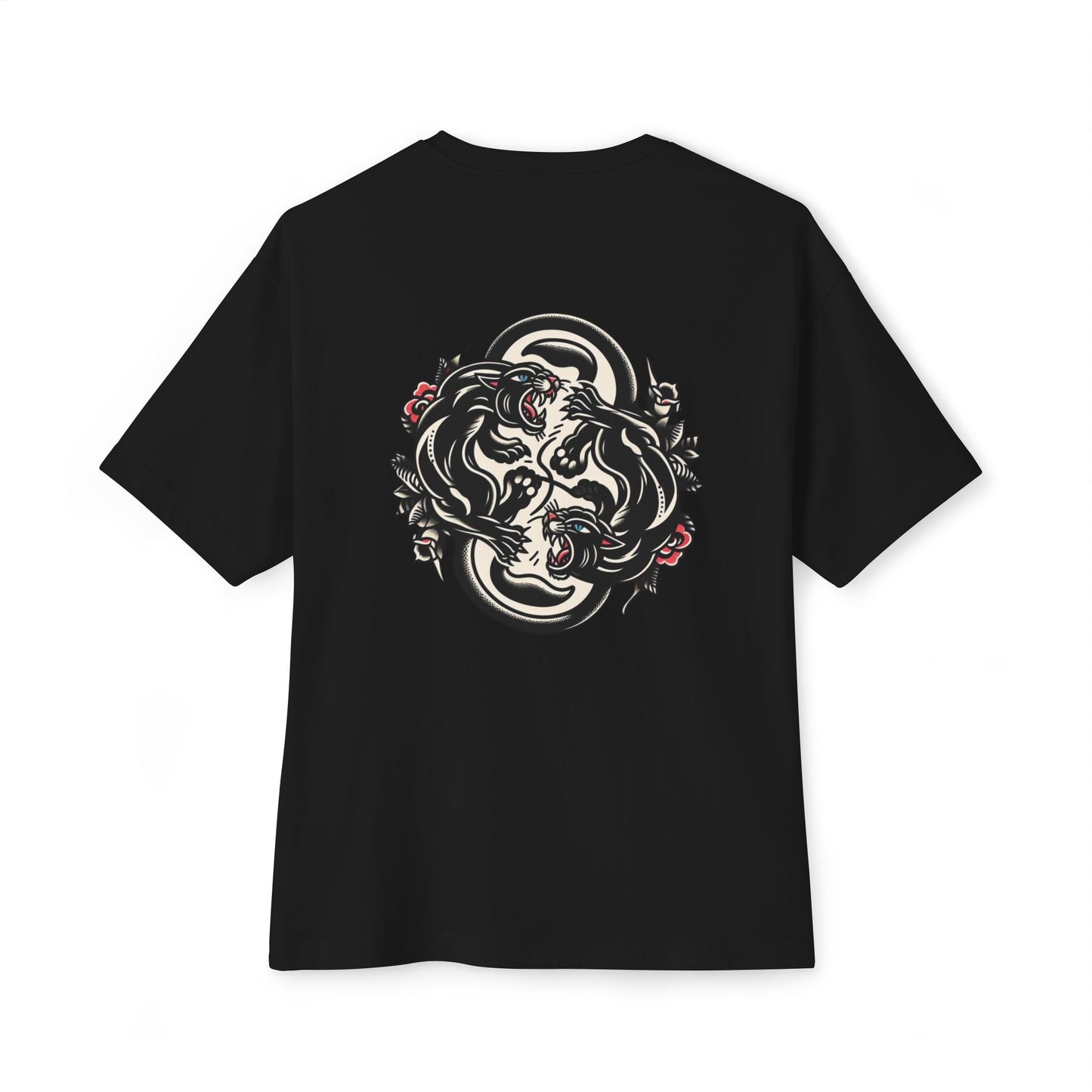 Thread and Thorn Panthers Unisex Oversized Graphic Tee, Vintage Aesthetic T-Shirt,
