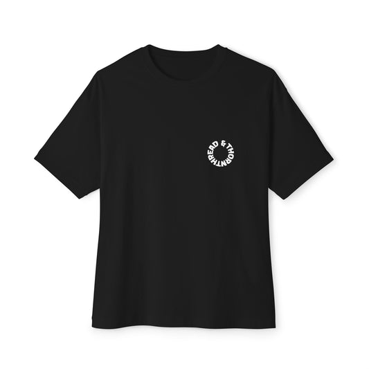 Thread and Thorn Skull Unisex Oversized Boxy Tee | Casual Streetwear, Gift for Her/Him, Trendy Summer Tee, Gothic Fashion, Edgy Look