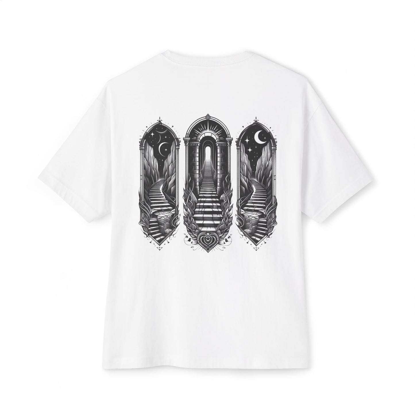 Thread and Thorn Mystical Oversized Boxy Tee | Graphic T-Shirt for Dreamers, Spiritual Believers, Everyday Wear, Gift for Her, Casual Fashion