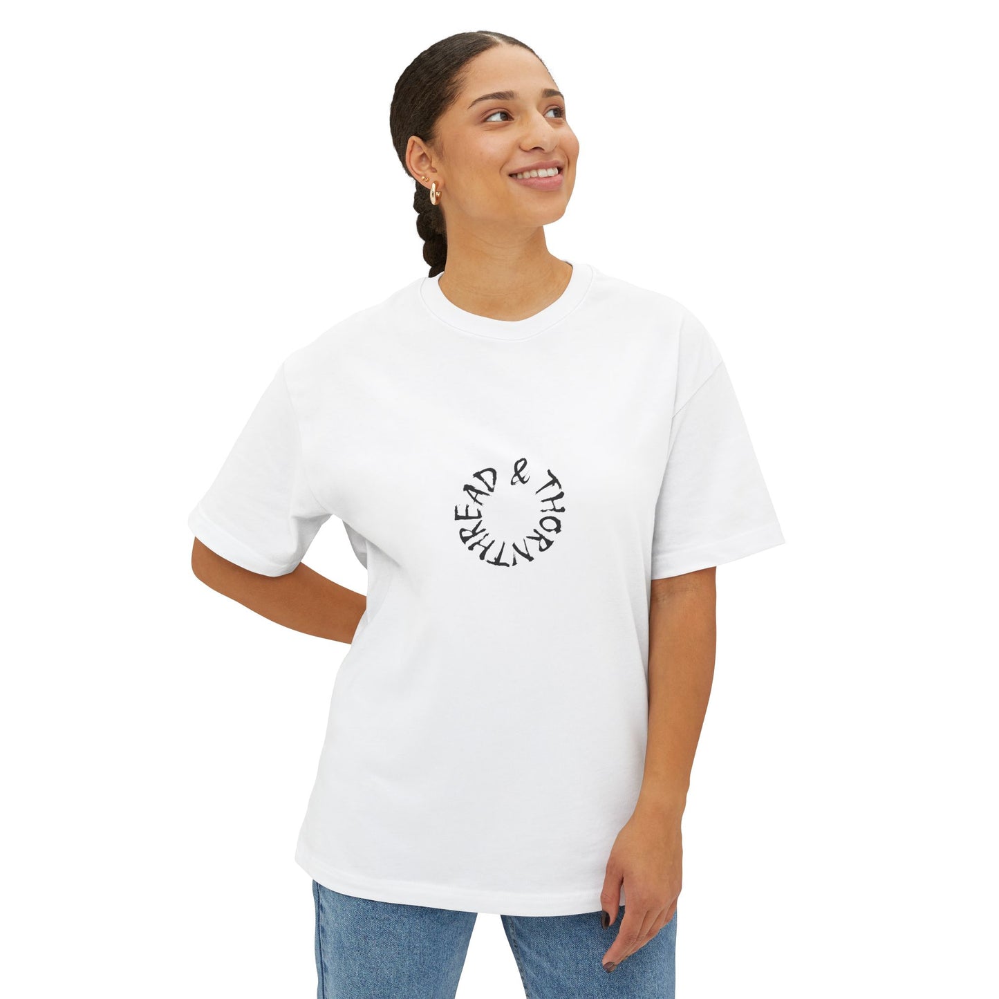 Thread and Thorn Tiger Graphic Tee, Unisex Oversized T-Shirt, Casual Streetwear, Summer Fashion, Gift for Animal Lovers, Festival Wear