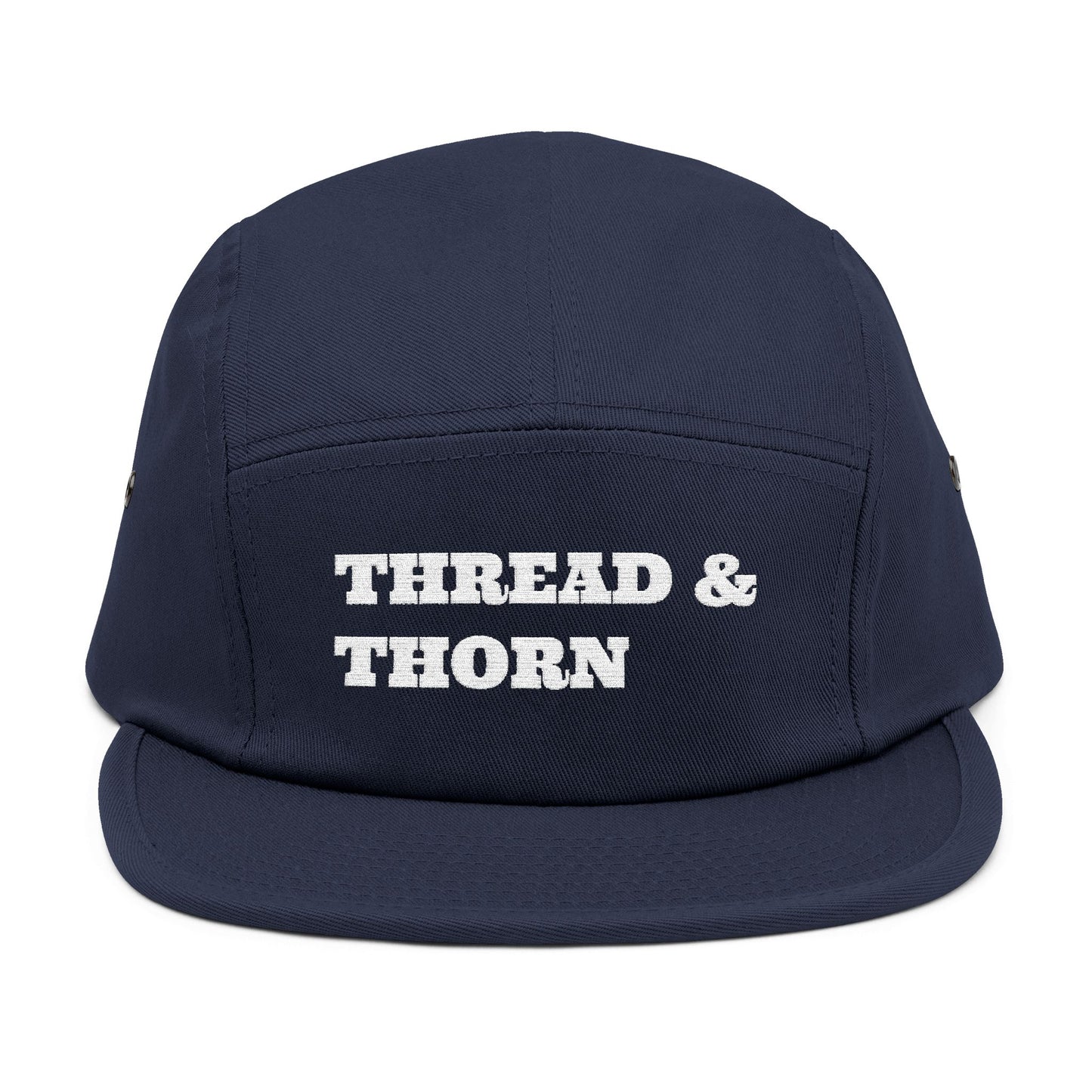 Thread & Thorn 5 Panel Cap - Trendy Casual Hat for Everyday Use, Adjustable Fit, Perfect for Outdoors, Festivals, and Gifts