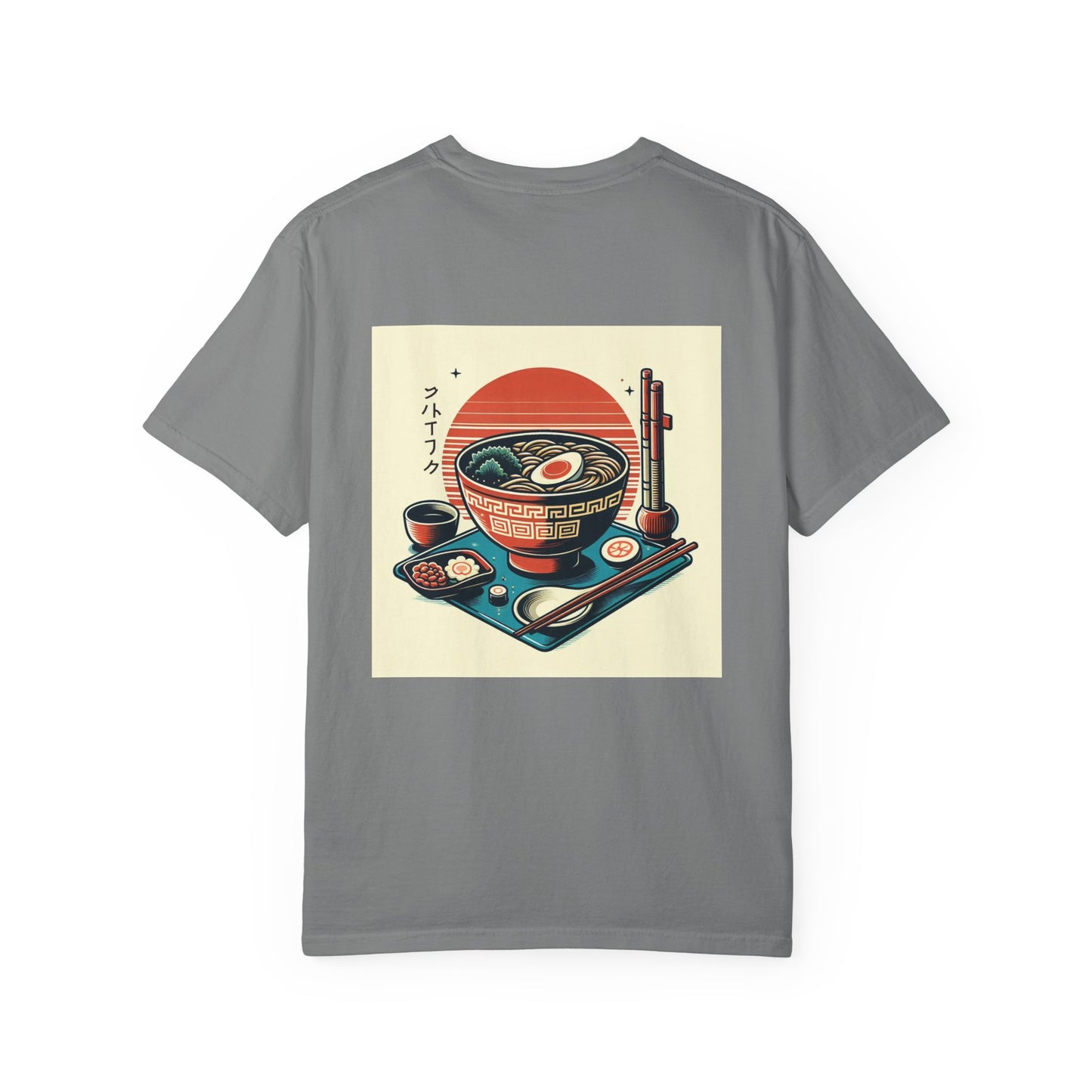 Japanese Ramen Garment-Dyed T-Shirt, Casual Wear, Unisex Top, Streetwear Essentials, Gift for Food Lovers, Summer Outfits