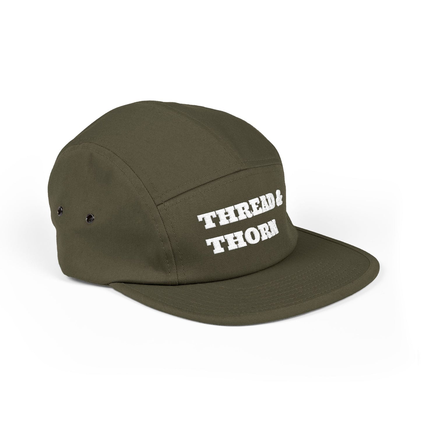 Thread & Thorn 5 Panel Cap - Trendy Casual Hat for Everyday Use, Adjustable Fit, Perfect for Outdoors, Festivals, and Gifts