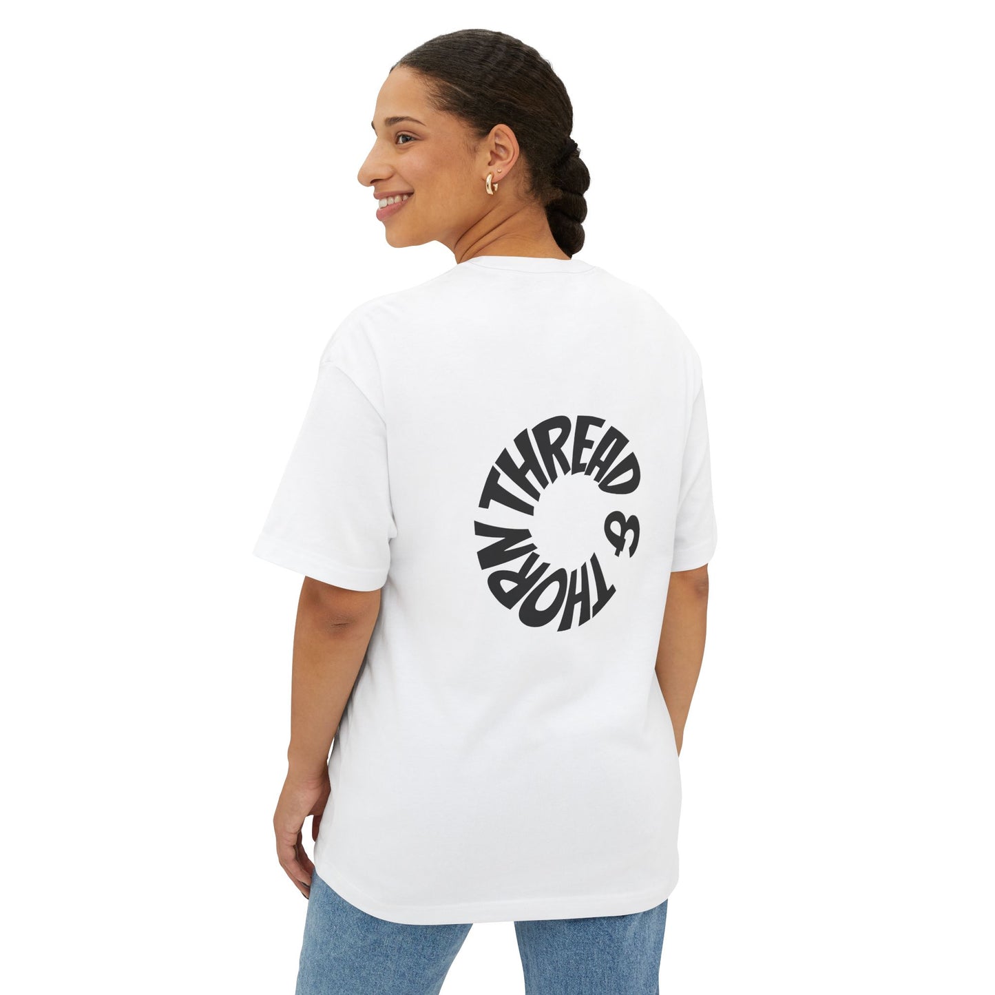 Thread and Thorn Skull and Roses Unisex Oversized Tee, Comfortable Streetwear, Graphic T-Shirt, Casual Fashion, Gift for Friends, Festival Outfit