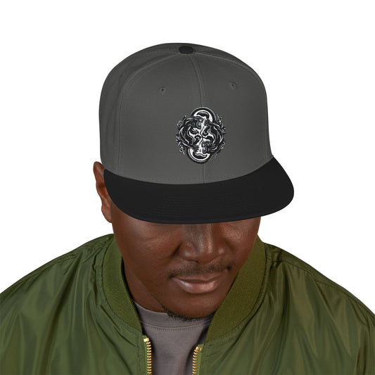 Thread and Thorn Stylish Embroidered Snapback Hat, Adjustable Cap, Sporty Headwear, Trendy Gift for Him/Her, Perfect for Summer Outings, Festivals