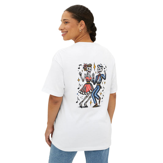 Thread and Thorn Unisex Oversized Boxy Tee with Retro Dance Skeleton Design | Perfect for Halloween Parties, Music Lovers, Casual Wear, Gift Ideas, [...]