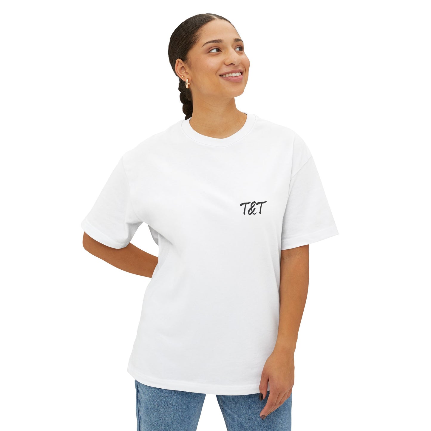 Thread and Thorn Unisex Oversized Boxy Tee with Samurai Design, Streetwear, Graphic Tee, Casual Outfit, Gift for Him/Her