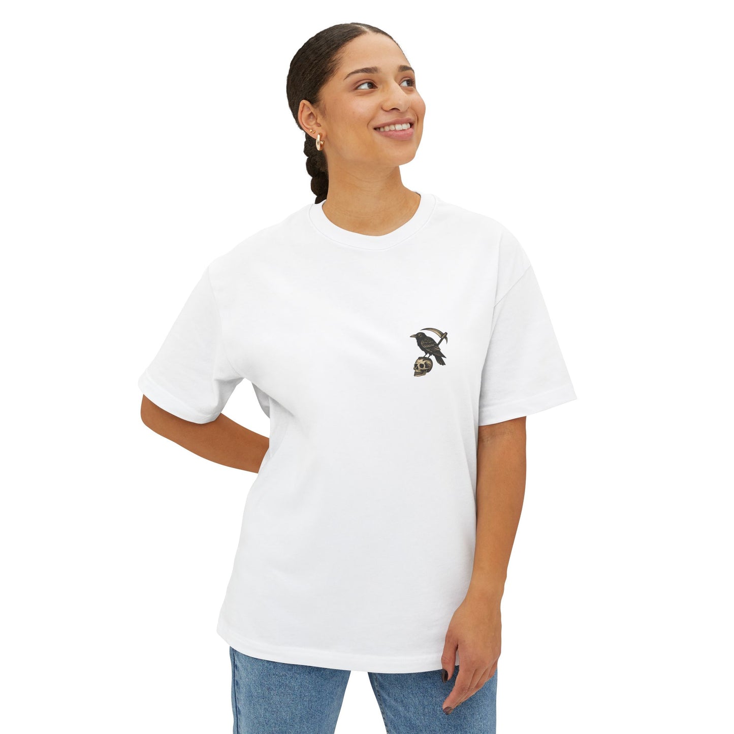 Thread and Thorn Mystical Oversized Boxy Tee | Graphic T-Shirt for Dreamers, Spiritual Believers, Everyday Wear, Gift for Her, Casual Fashion