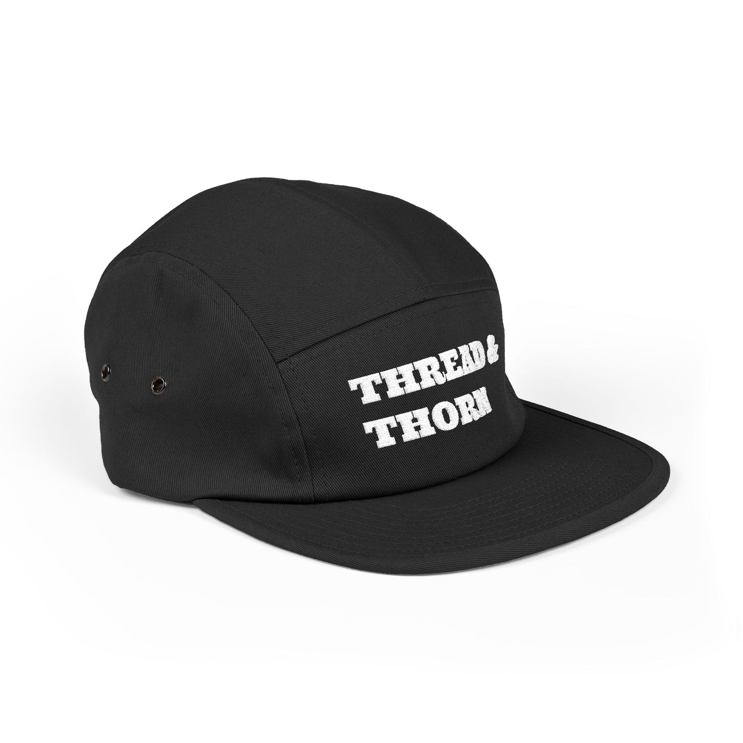 Thread & Thorn 5 Panel Cap - Trendy Casual Hat for Everyday Use, Adjustable Fit, Perfect for Outdoors, Festivals, and Gifts